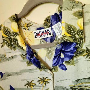 Bill Blass Vintage Tropical Flowy Shirt XL